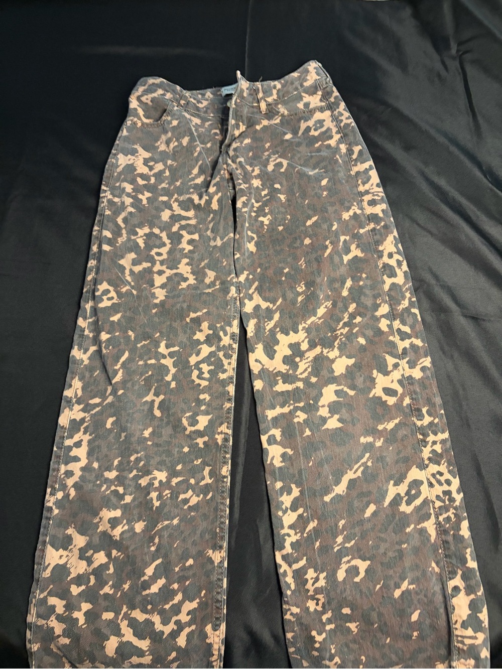 Abercrombie Kids Leopard Print Brown and Beige Patterned Jeans 15/16